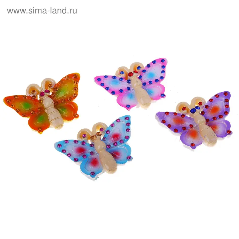 Магнит "Бабочка стразы" 5,5х4 см