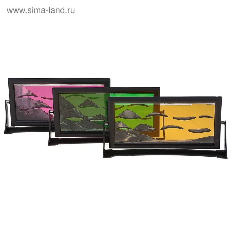 песочная картина 2 яруса прямоугольная 14*28 см (24,5*12,5 см)