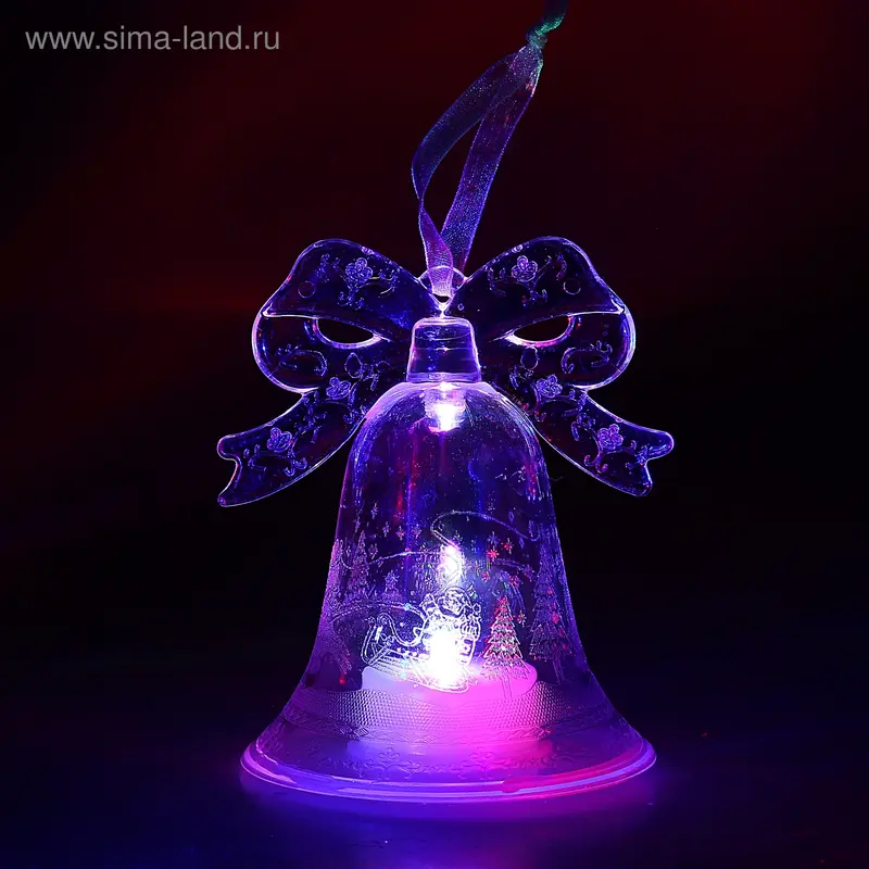 Игрушка световая "Колокольчик с бантиком"