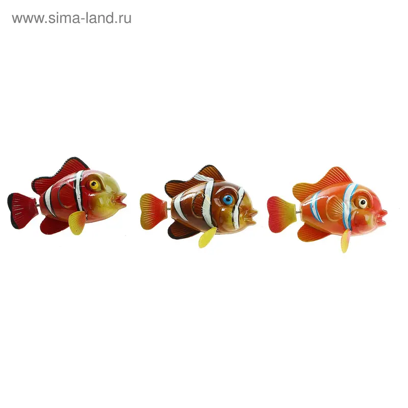 Магнит "Рыбка клоун, пружинка" 10,5×6,5 см