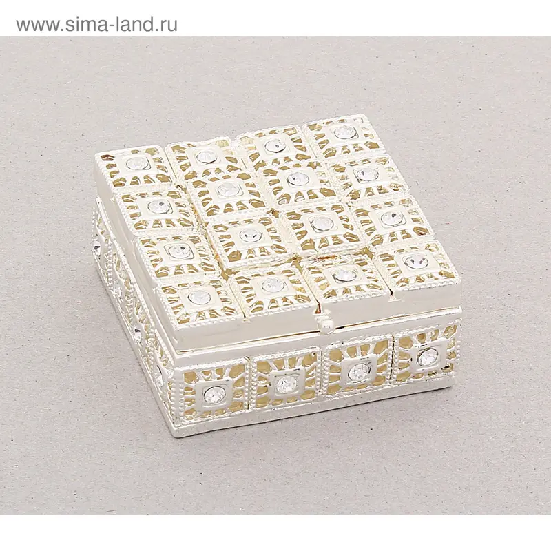 Шкатулка стразы "Бриллиантовая крошка" 5х5х2,5 см
