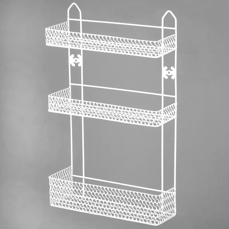 Полка 3-х ярусная Доляна 30×10×50 см, цвет белый