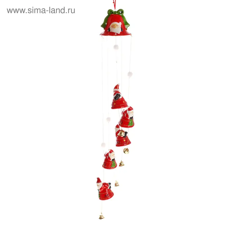 керамика музыка ветра дед Морозы 54*15 см