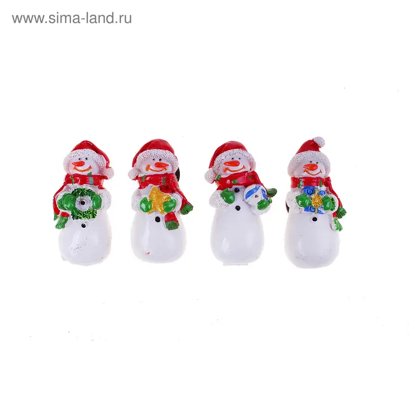 магнит полистоун снеговик 5,5*2,5 см