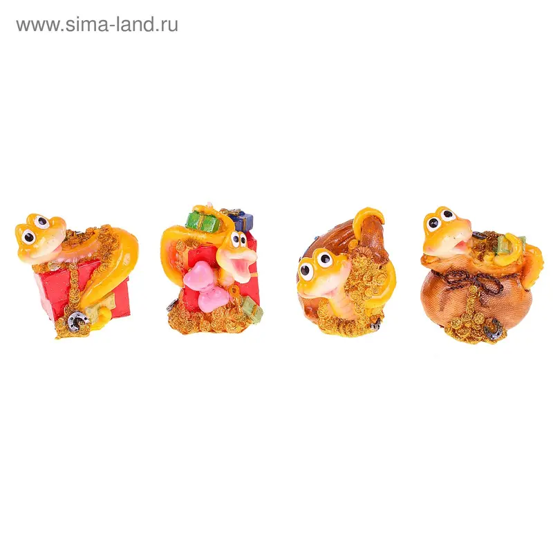 полистоун копилка змейка жёлтая в подарках 9,5*8*7 см