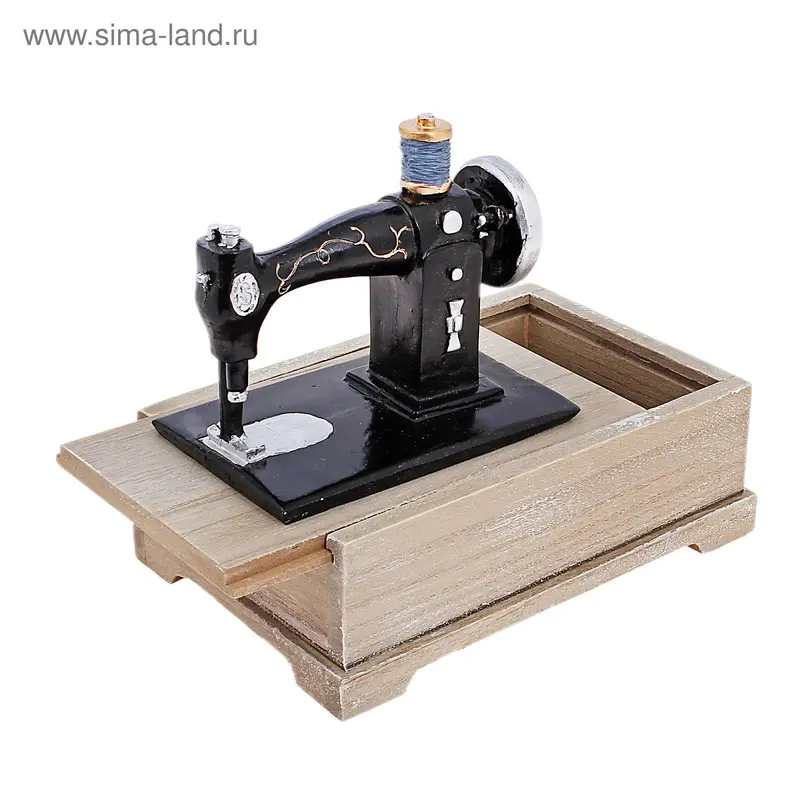 шкатулка дерево швейная машинка 21*14*18 см