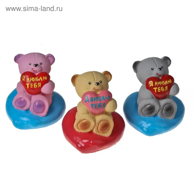 фигурка Медведь с сердцем мини
