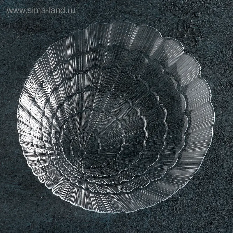 Тарелка плоская Atlantis, d=24 см, цвет прозрачный