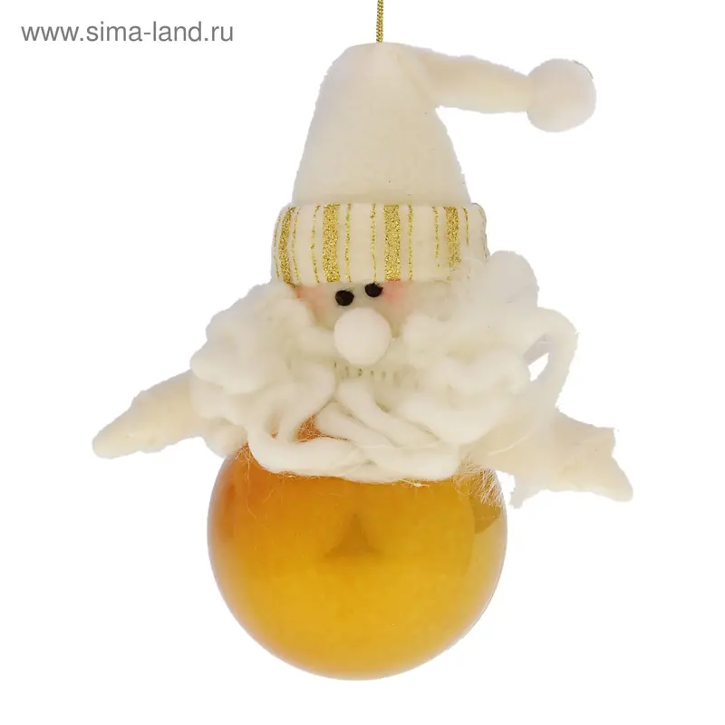 мягкая дед мороз на шаре 13 см