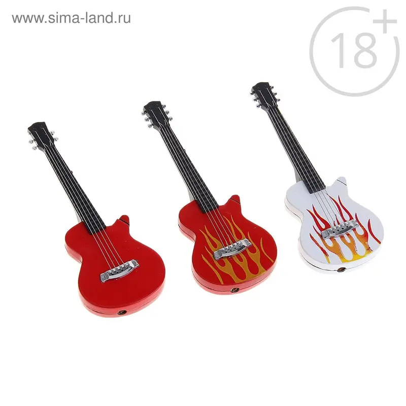 Зажигалка "Гитара в огне", пьезо, газ, цвета МИКС