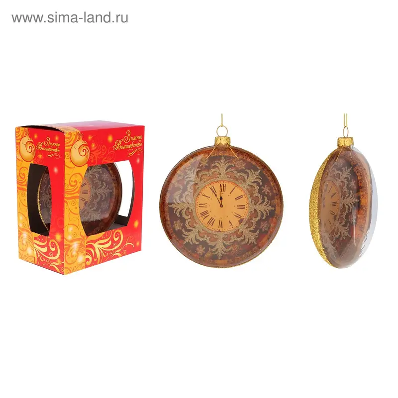 Медальон стекло d-10 см "Куранты"