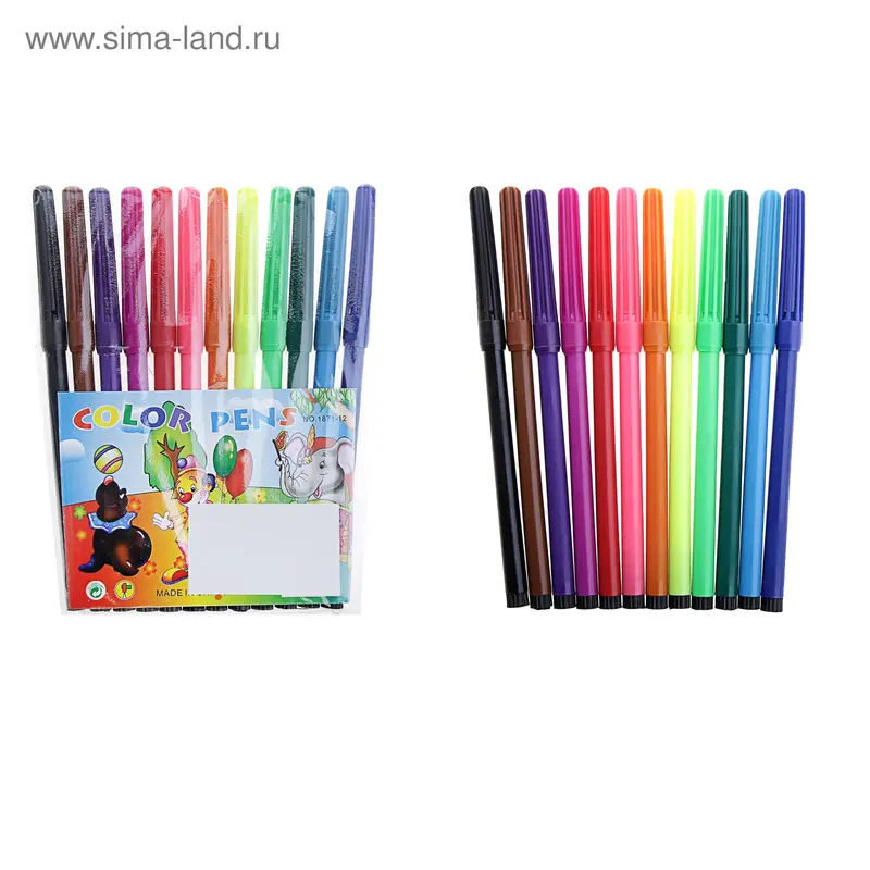 Фломастеры 12 цветов