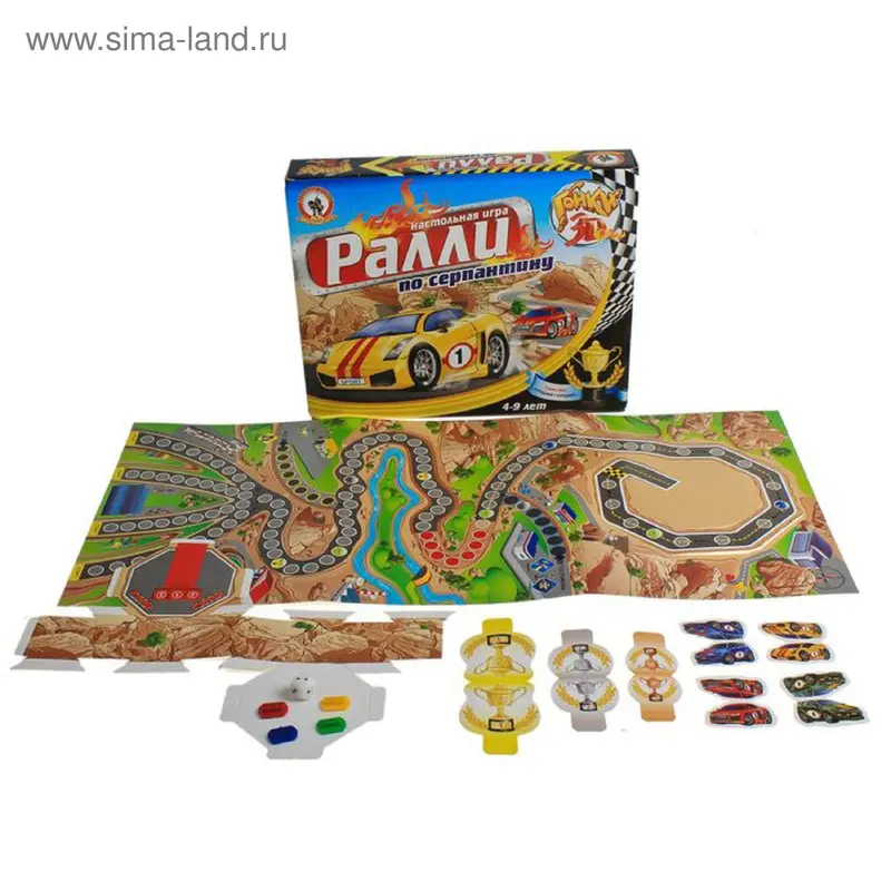 Настольная игра «Ралли по серпантину»