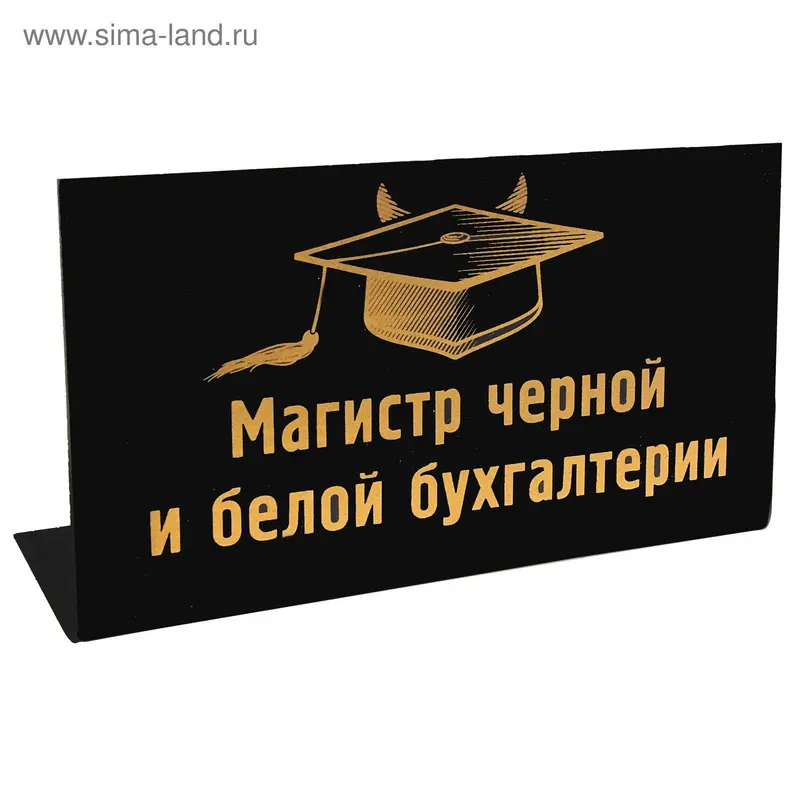 Табличка на стол "Магистр бухгалтерии"