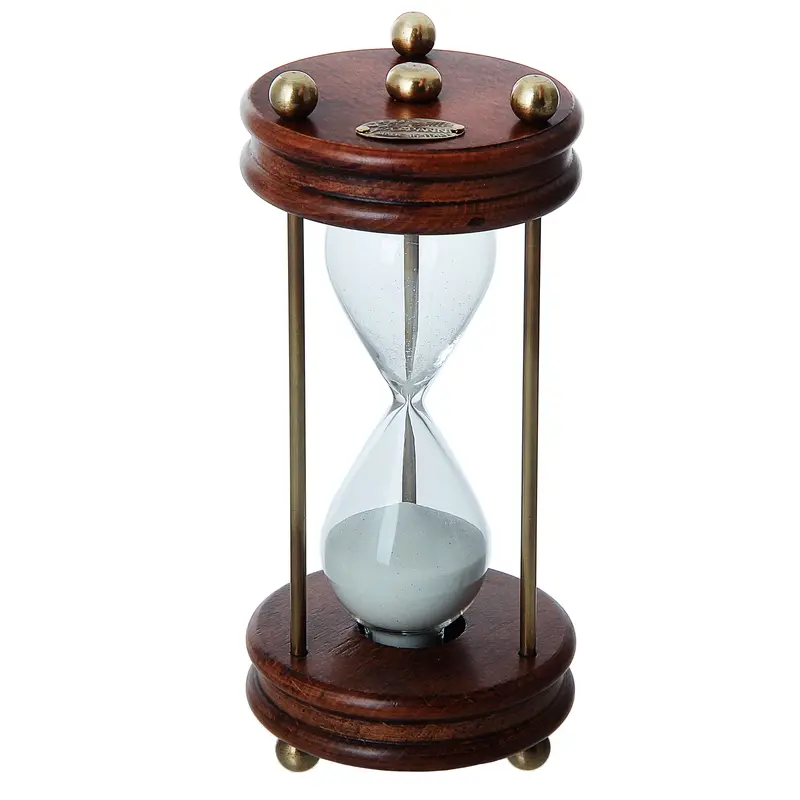 часы песочные "Sabbia di tempo", дерево, стекло, латунь