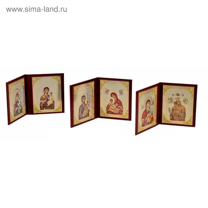 Икона двухчастная на дереве