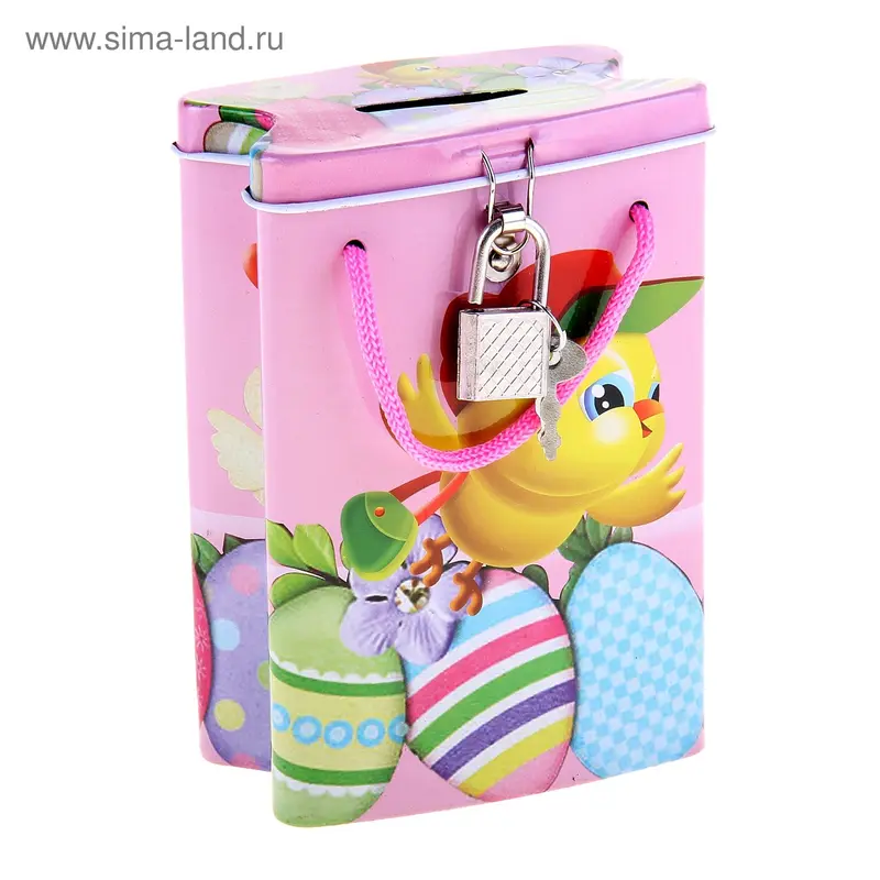 Копилка металл "Сумочка мульти" МИКС 6,5х8,5х5,5 см