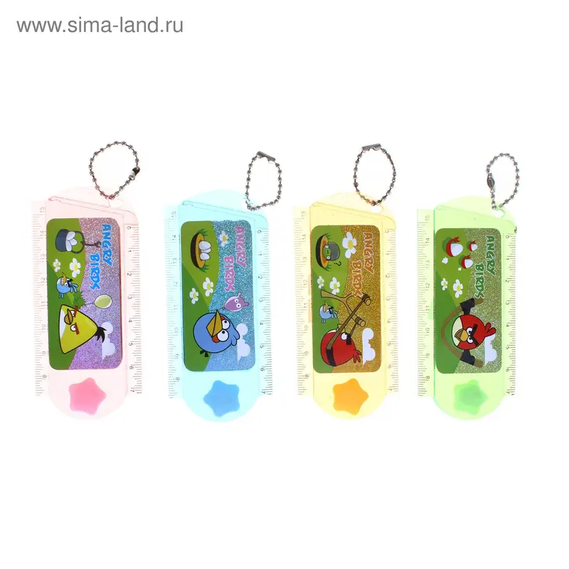 Линейка 7-15 см складная "Детская", с рисунком, микс