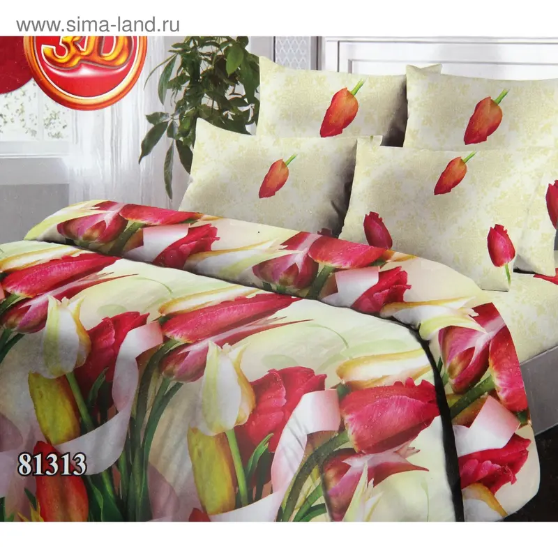 Постельное белье 1,5сп Виола рис.81313 150*215см, 150*215см, 70*70см 2шт