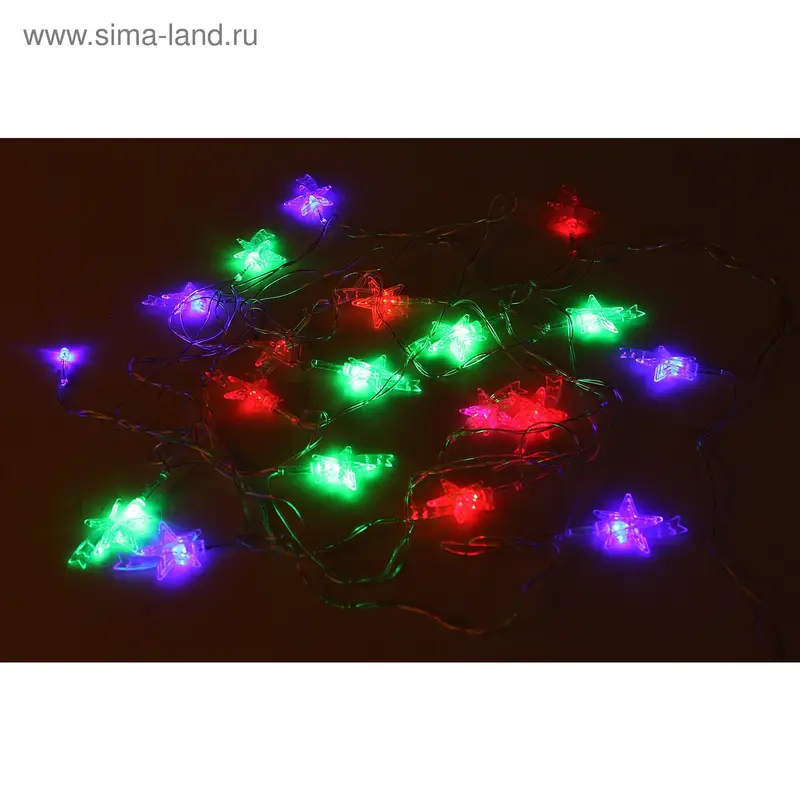 НИТЬ, 5 м, “Комета”, Н.Б. LED-20-220V RGB,пластик