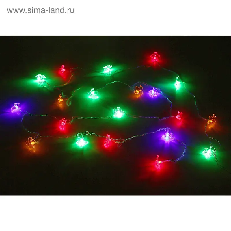 НИТЬ, 5 м, “Лютики”, Н.Б. LED-20-220V RGB,пластик