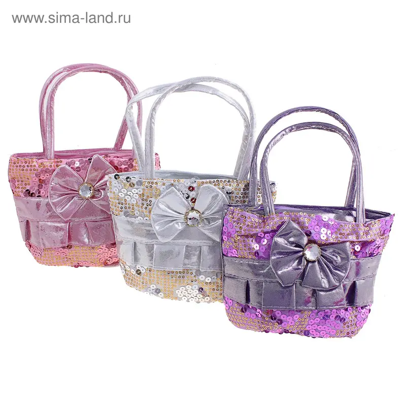 Сумочка детская "Бант" с рюшами, цвета МИКС
