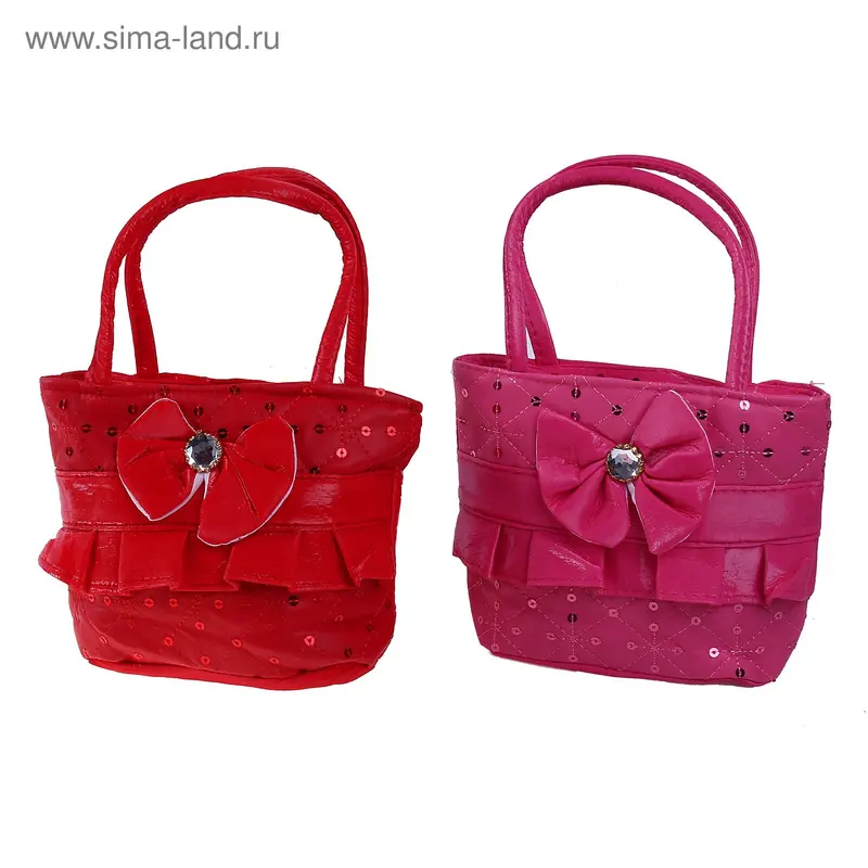 сумочка детская Бант, рюши 15*20*5см микс