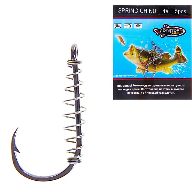 Крючок SPRING CHINV, размер 4, набор 5 шт