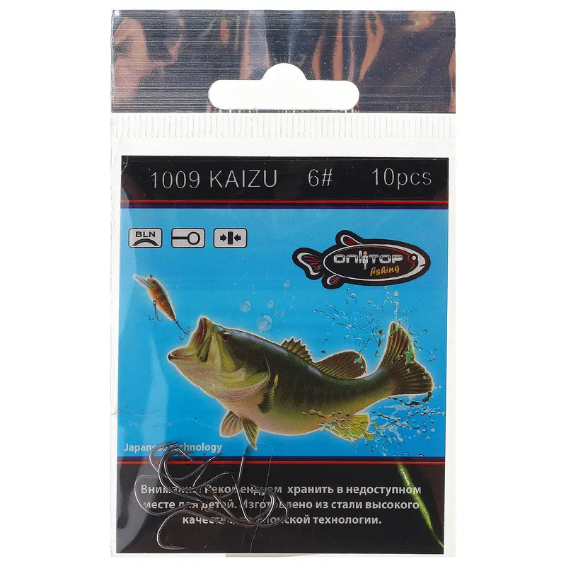 Крючок Kaizu, размер 6, набор 10 шт