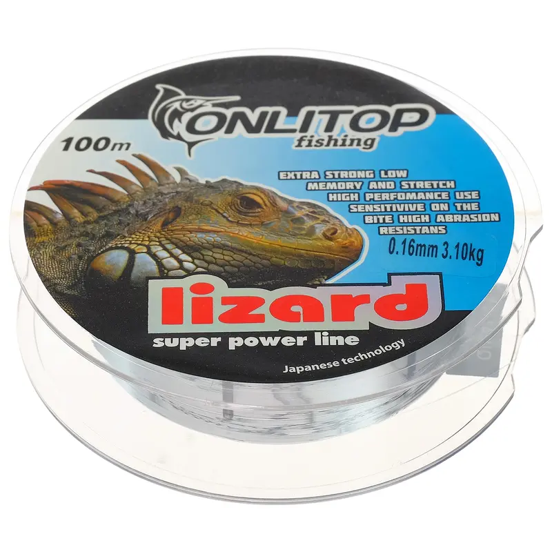 Леска LIZARD d=0,16 мм, 100 м, 3,1 кг, прозрачная