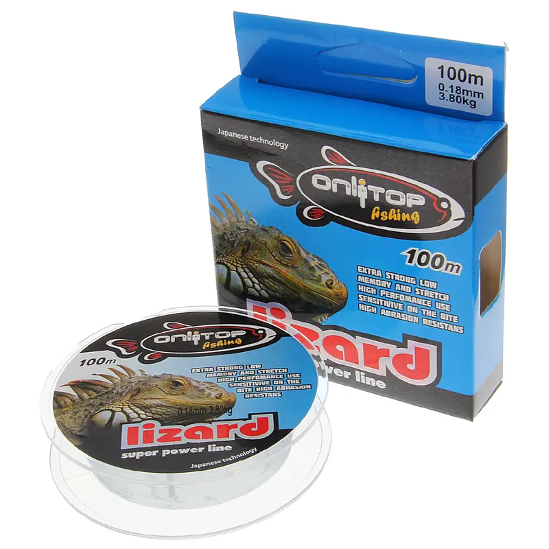 Леска LIZARD d=0,18 мм, 100 м, 3,8 кг, прозрачная
