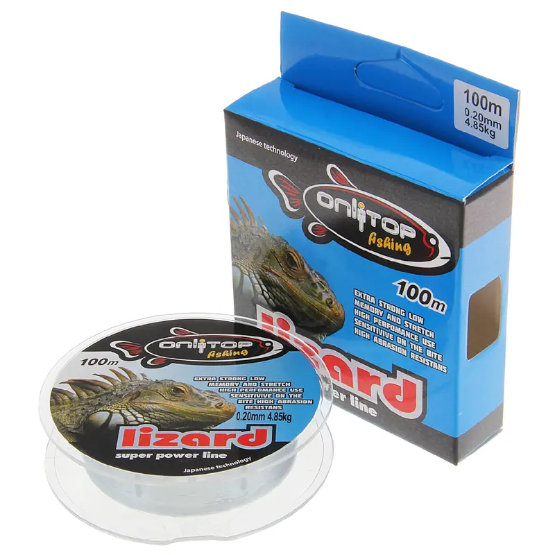 Леска LIZARD d=0,2 мм, 100 м, 4,85 кг, прозрачная