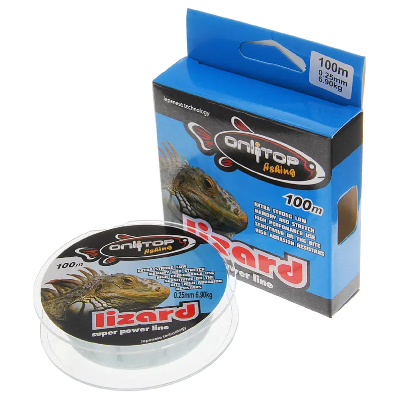 Леска LIZARD d=0,25 мм, 100 м, 6,9 кг, прозрачная