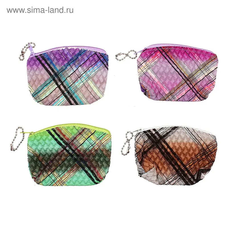 Кошелек детский "Клетка", цвета МИКС