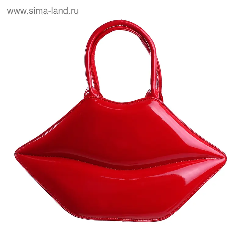 Сумка жен Губки 39*22*2-36см, 1 отд, дл.ремень, красный