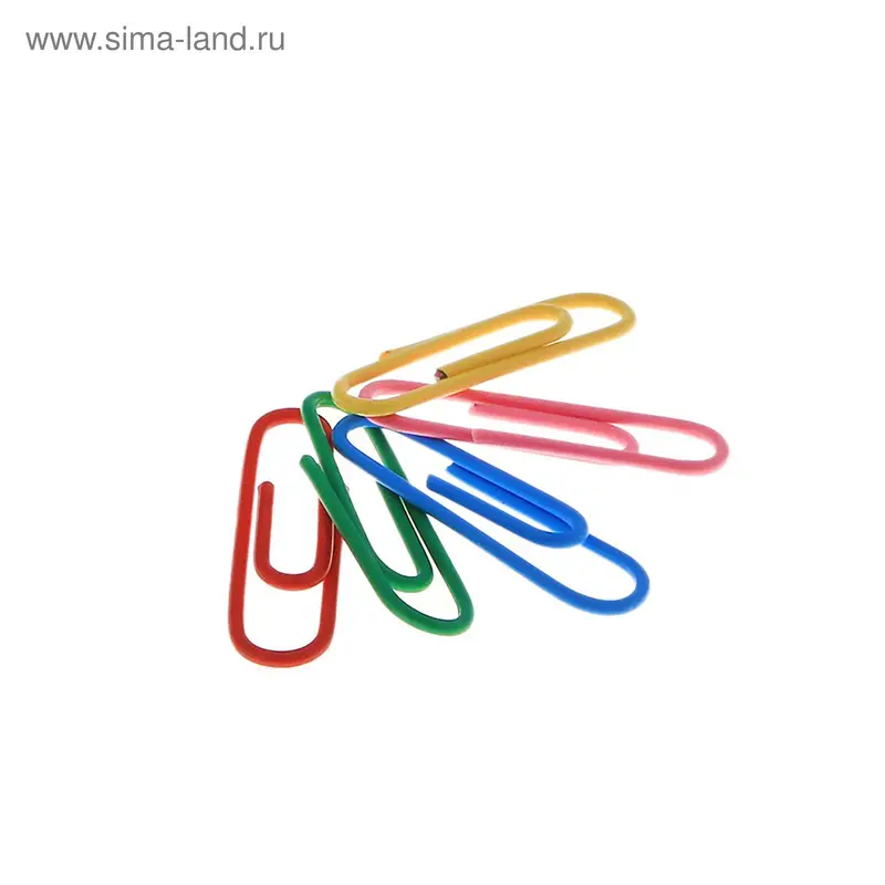 Скрепки 28мм цветные 100шт