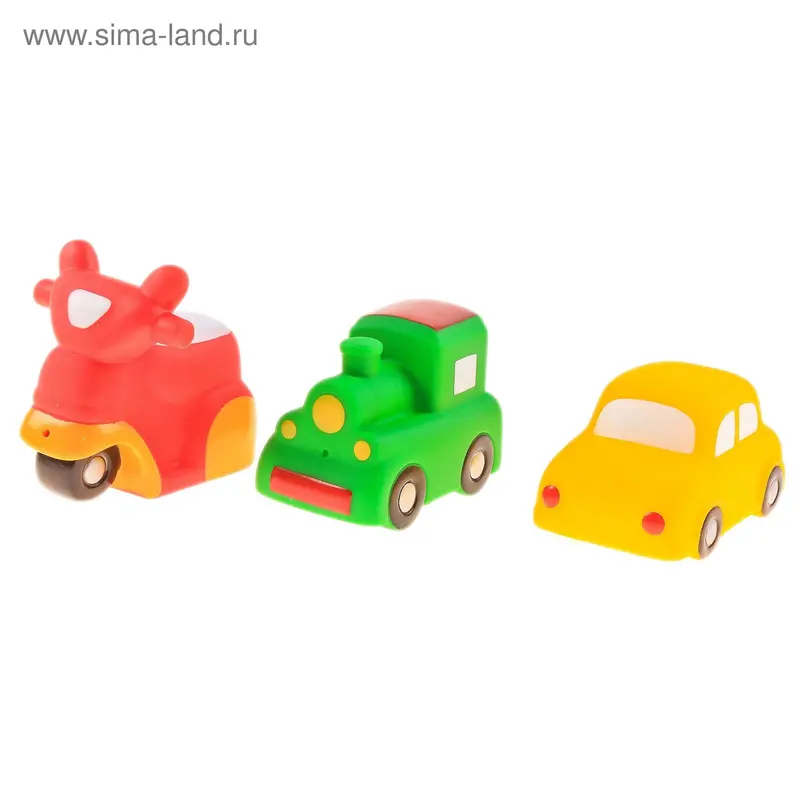 Набор резиновой игрушки "Транспорт", набор3 шт