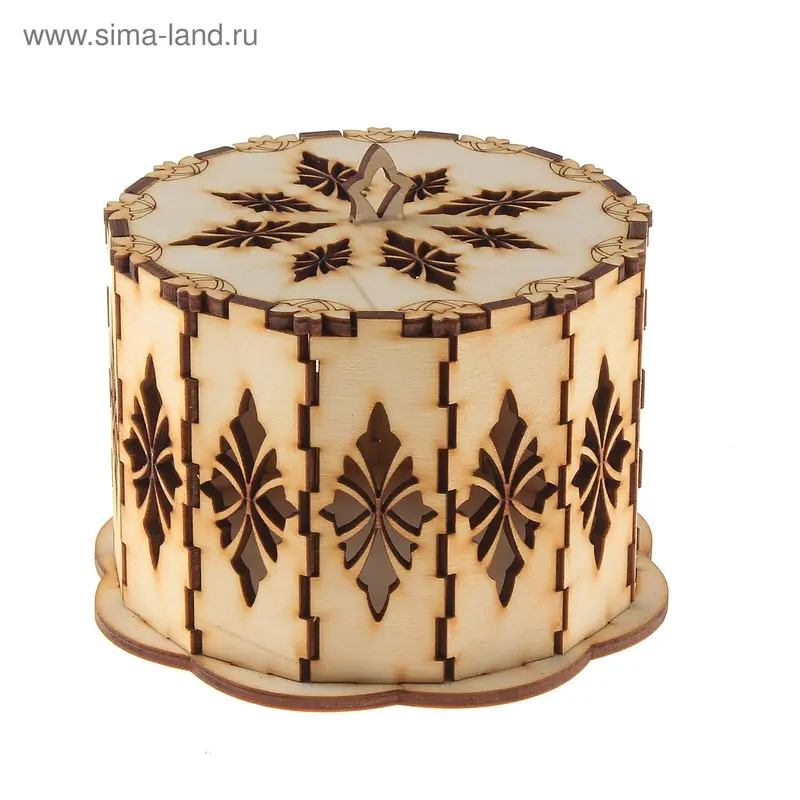 Шкатулка круглая, ажурная