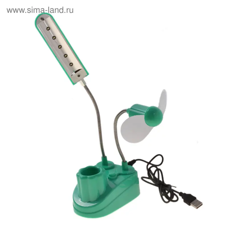 USB светильник, вентилятор, 5 L，пластик USB
