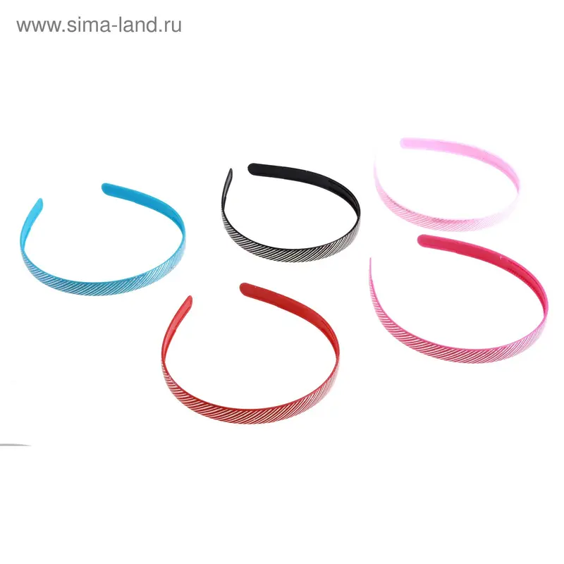 ободок для волос пластик полоса 1,2 см