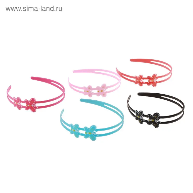 ободок для волос пластик бабочки