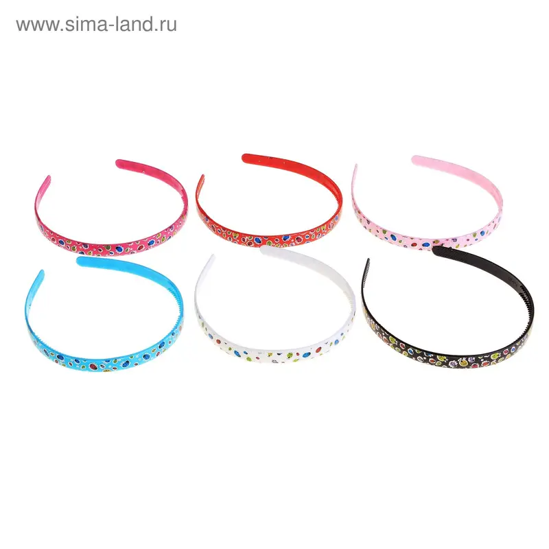 ободок для волос пластик божья коровка 1,2 см