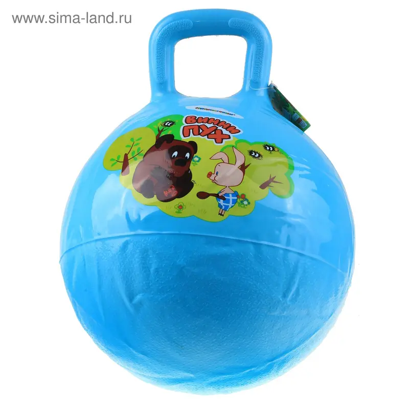 Мяч резиновый "Винни Пух" с ручкой