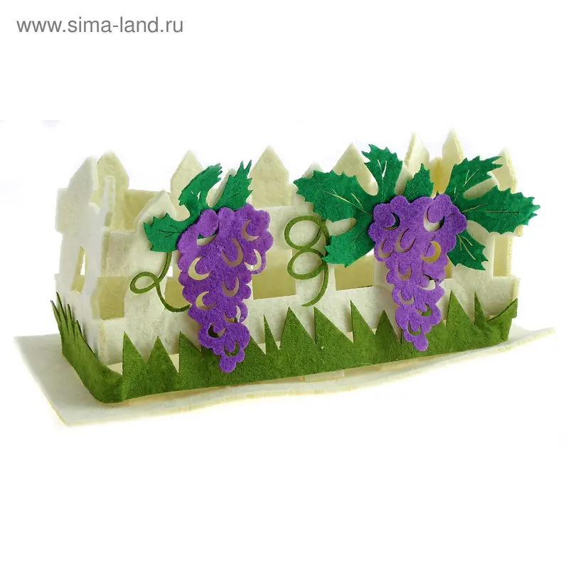 кашпо войлок виноград 24*10*10 см