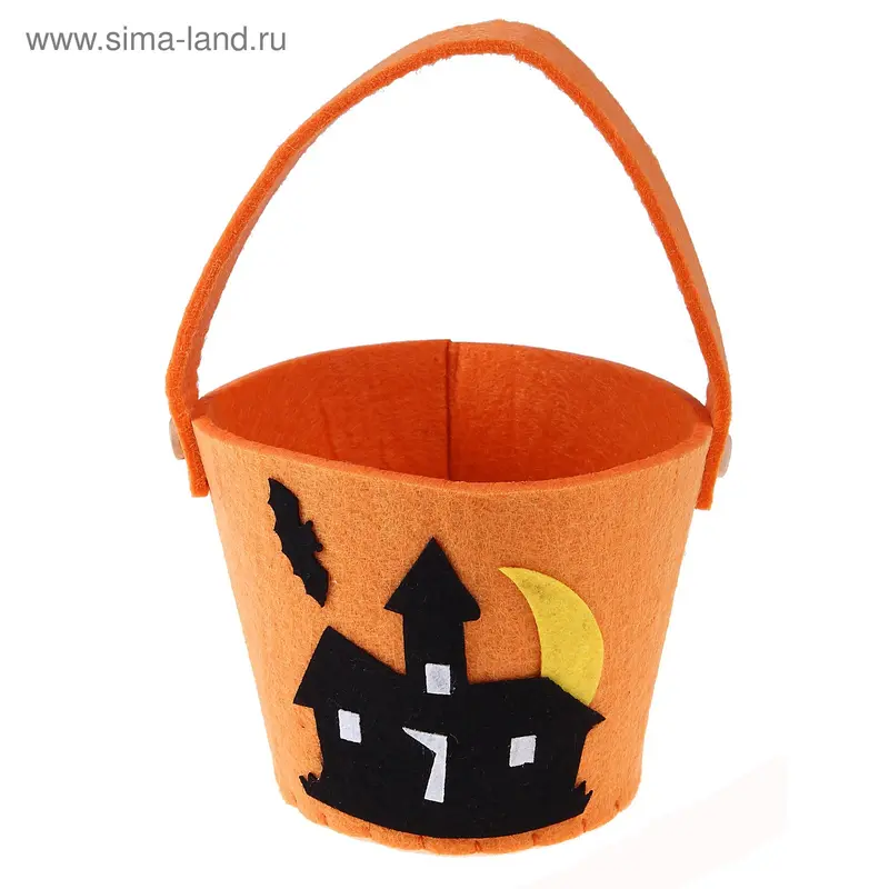 Корзина из войлока "Месяц над домом"