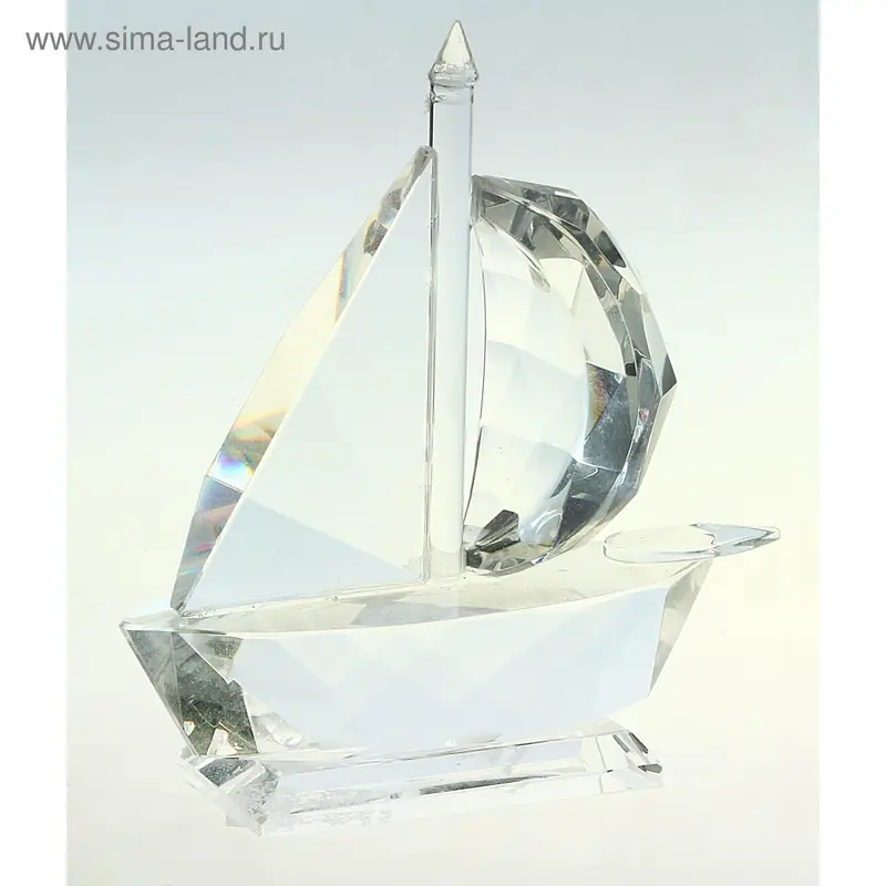 Стекло кристалл "Парусник" 10,5х11х4 см
