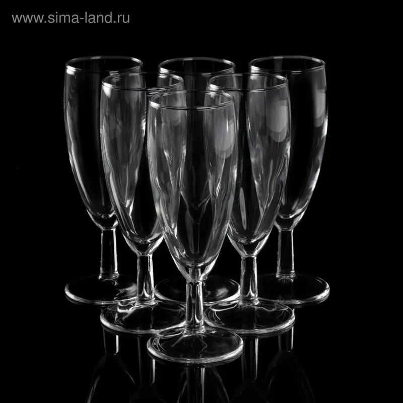 Набор бокалов для шампанского BANQUET, 6 шт, 155 мл