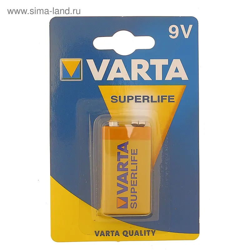Элемент питания "Varta" крона, Superlife 6F22 BL*1
