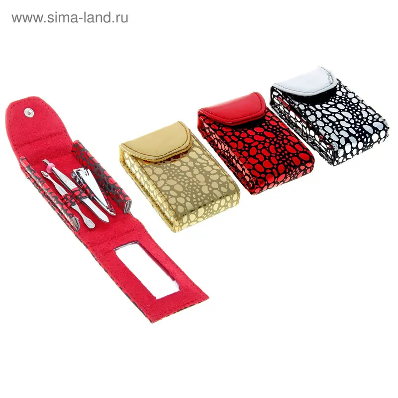 Набор маникюрный в футляре, 3 предмета, цвета МИКС