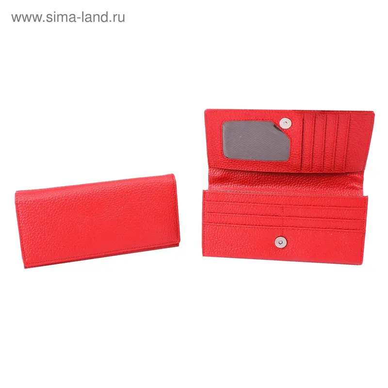 Кошелек жен 04-01-01 Простой 18*3,5*8,5 5отд кредит розов
